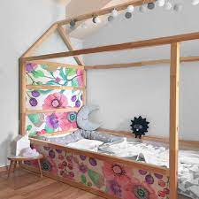 Ikea Kura Letto Rimovibile Adesivi Fiori E Frutti Etsy Ikea Kura Bed Ikea Kids Bed Ikea Kids Furniture