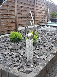 Edelstahl Granitsteinsaule Palisade Quot Kerze Quot Ca 100cm Mit 120mm Kugel Garten Deko Garten Ideen Gestaltung Garten Deko Gartenkunst Natursteine Garten