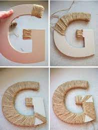 14 Ways To Decorate Cardboard Letters Tomato Boots Cardboard Letters Cardboard Crafts Decoration Cardboard Decor