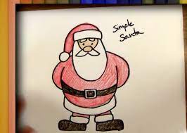 How To Draw A Simple Santa Easy Drawings Christmas Drawing Santa Claus