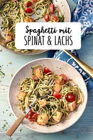 Vollkorn Spaghetti Mit Rahmspinat Lachs Rezept Rezept Lachs Rezept Lachs Spinat Nudeln Einfache Gerichte
