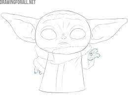 How To Draw Baby Yoda The Child Drawingforall Net Baby Drawing Yoda Drawing Art Drawings Simple