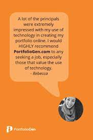 Portfoliogen Testimonial Teacher Websites Digital Portfolio Education