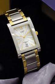 Ww0307 Original Casio Beside Chain Watch Bem 100sg 7av Casio Stainless Steel Band Watches
