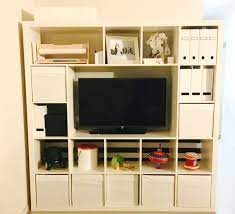 Ikea Hack 5 X 5 Expedit Kallax Shelves Minus A Few Pieces Kallax Ikea Ikea Kallax Shelf Kallax Shelf