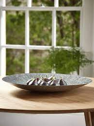 Made From Hammered Zinc Our Wide Shallow Decorative Bowl Is Perfect For Displaying Trinkets On Your Di Decorative Bowls Luxury Kitchenware Elegant Dinnerware