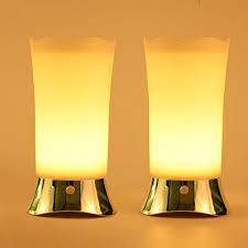 Deeplite Battery Operated Small Table Lamp With Motion Sensor Set Of 2 Cordless Led Small Bedside Table Lamps Decorative Night Lights Battery Operated Lamps