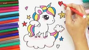 How To Draw A Cartoon Unicorn Cute And Easy Bodraw Youtube Easy Drawings Unicorn Drawing Drawing Tutorial