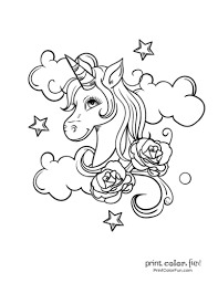 With nine different designs, just print out out your favorites and color with pens, pencils, crayons, or paints. Top 100 Magical Unicorn Coloring Pages The Ultimate Free Printable Collection Print Color Fun