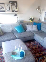 Ikea Blaue Kissen Grau Teppich Ethno Kare Lampe Sofaecke Machalke Wohnzimmer Sofaecke Wohnzimmer Sofa Sofa