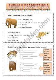 How to teach to describe animals. Language 8vo Clase29 Animals Descriptions Lessons Blendspace