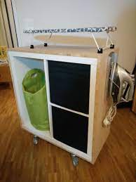 My Costumized Iron Station 1 Ikea Kallax 2x2 White 4 Wooden Boards Cutted By Diy Hardware Store Variera Iron Holder 2x Kal Kallax Ikea Ikea Shelf Holders