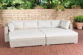 Clp Polyrattan Loungesofa Terrassa Mit Grosszugiger Liegeflache I Lounge Bett Mit Hochwertigen Polsterauflagen Und Lounge Mobel Loungemobel Garten Gartenmobel