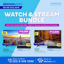 Abenson 8211 Watch 038 Stream Bundles Smart Tvs And Digital Tv Receivers Promo Digital Tv Smart Tv Streaming