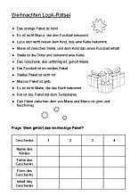 Schau dir dabei genau den weihnachtsmann und seine vielen geschenke an und kreise die 10 lösungen auf dem rechten rätselbild ein. Logikratsel Weihnachten Weihnachtsratsel Fur Kinder Logik Ratsel Adventskalender Zum Lesen