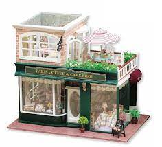 1 24 Miniature Dollhouse Diy Kit Paris Coffee And Cake Shop Etsy In 2020 Diy Dollhouse Furniture Dollhouse Furniture Kits Dollhouse Miniatures Diy