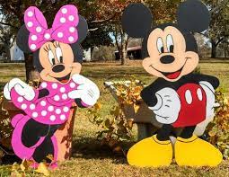 Mickey And Minnie Mouse Yard Decorations Birthday Kids Children Mickey Mouse Christmas Christmas Lawn Decorations Disney Crafts