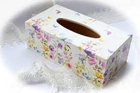 Wood Decoupage Decorated Tissue Box Cover Decorative Tissue Etsy Tissue Box Crafts Decoupage Box Tissue Boxes