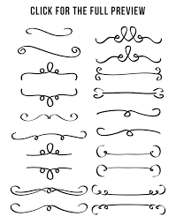 20 Simple Flourish Dividers Wedding Clipart Border Clipart Line Dividers Text Dividers By Digital Download Shop T Text Dividers Clip Art Borders Clip Art