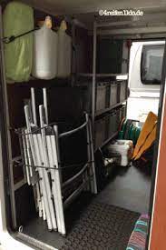Heckgaragekoordination Regalsystemwohnmobil Wohnmobilheckgarage Regalsystem Der Inregalsystem In Der Wohnmobil Heckgarage Motorhome Garage Camper Storage