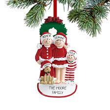 Customize our unique ornament gifts with your dog's or cat's name item offers personalized preview p. Personalized Christmas Eve Family Of 3 With Dog Christmas Ornament