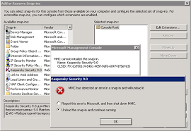 Error Adding Snap Ins Of Kaspersky Security 9 X For Microsoft Exchange Servers To 32 Bit Windows Server 2008 R2 Console