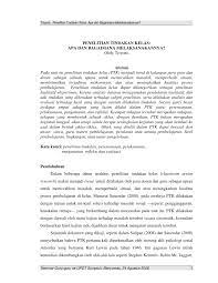 Pdf Penelitian Tindakan Kelas Apa Dan Bagaimana Melaksanakannya