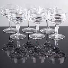 6 Likorschalen Likorglaser Gral Kristall Glas Juwel Josef Stadler 60er Vintage Glass Vintage Coupe Glass