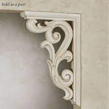 Astrella Corbel Antique White Decorative Bracket Pair Corner Decor Decor Door Brackets