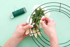 This Floral Wreath Combines All The Pinterest Trends Diy Floral Wreath Wire Wreath Frame Silk Flower Wreaths