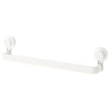 Ikea Tisken Towel Rack With Suction Cup White You Can Adjust The Towel Rack To Your Needs As It Is Extendable One Push Assem Towel Rack Towel Hanger Ikea