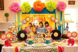 Beatles When I M 64 Birthday Party Kara S Party Ideas Beatles Party Beatles Themed Party 64th Birthday