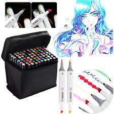 80 Color Set Alcohol Graphic Art Twin Tip Drawing Pen Marker Broad Fine Point Color Set Pen Drawing Marker Art