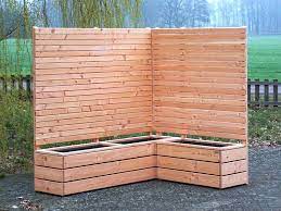 Pflanzkasten Holz Ecke Mit Sichtschutz Ecke Holz Mit Pflanzkasten Sichtschutz Sichtschutzgarten Outdoor Decor Outdoor Outdoor Furniture