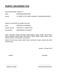 Contoh Surat Izin Orang Tua Guru Paud