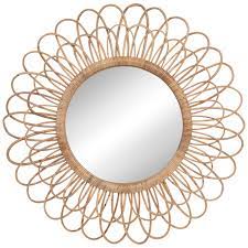 Rattan Flower Wall Mirror Hobby Lobby 1810084 In 2021 Rattan Mirror Mirror Wall Boho Mirrors