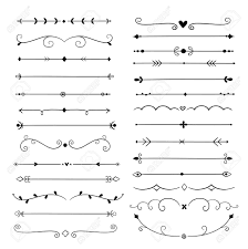 Hand Drawn Dividers Line Design Elements Vintage Borders Calligraphic Ornate Decoration Retro Divi Bullet Journal Ideen Seiten Schreibideen Journaling Ideen