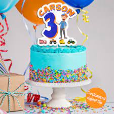 Blippi Cake Topper Blippi Party Supplies Blippi Birthday Etsy Birthday Party Cake Cute Birthday Cakes Birthday Cake Toppers
