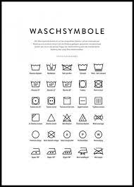 Waschsymbole Poster Waschsymbole Waschesymbole Waschanleitung