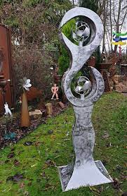 Edelstahl Skulptur Gartenskulptur Gartenkunst Garten Deko