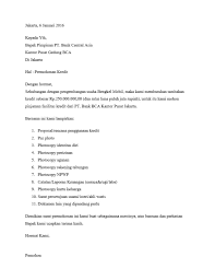 Contoh Surat Balasan Permohonan Kredit Surat Pimpinan Islamic Quotes