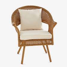 Roma All Weather Wicker Stacking Chair Patio Furniture Brylane Home In 2020 Patio Furniture Cushions Patio Furniture Collection Resin Patio Furniture