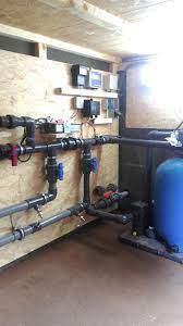 Projekt Poolbau Verrohrung Im Technikhaus Mit Dem Anschluss Der Zu Und Ableitungen Sowie Des Solarabsorbers Waren Alle Installa Poolbau Diy Schwimmbad Pool