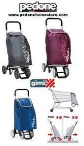 In generale i carrelli della spesa sono composti da metallo o plastica, a simulare un cesto rigido. Carrello Spesa 4 Ruote Twin Lt 56 Portata 30 Kg Gimi Ebay