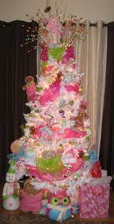 Love Bethany S Tree 2011 Candyland Inspired Christmas Tree With A Gingerbread Family And Candy Christmas Tree Pink Christmas Tree Christmas Trees For Kids