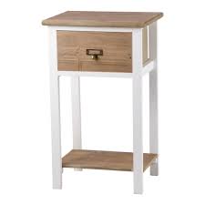 Votre table de chevet au meilleur rapport qualité/prix c'est ici ! Table De Chevet Paulownia Mdf Pin Blanc Marron Meubles De Chambre La Foir Fouille