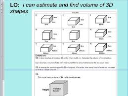 Volume Of 3d Shapes Cube Cuboid Ks2 Year 5 6 Sats Questions Whole Lesson Lesson This Or That Questions Teaching Resources