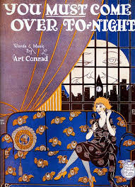 Great Art Deco Roaring 20s Jazz Age Sheet Music You Must Come Over Tonight Jazz Sheet Music Vintage Sheet Music Old Sheet Music