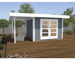 Ein flachdach ist eine dachform, die eine geringe. Gartenhaus Weka Designhaus 126 A Gr 1 Mit Fussboden Und Schleppdach 442 X 240 Cm Grau Bei Hornbach Kaufen