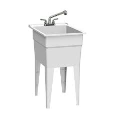 polypropylene white laundry sink with
